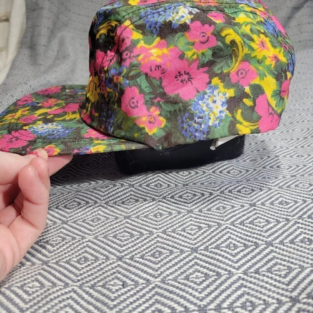 Hawaii Embroidery Floral Multicolored Thin Brim Snap Back Hat Onesize